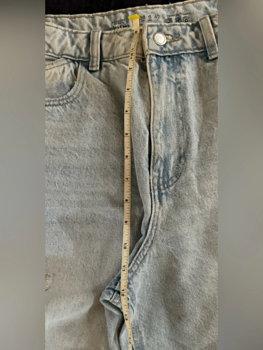 Rita Ora for Primark Light Blue Distressed Long Shorts Size 10